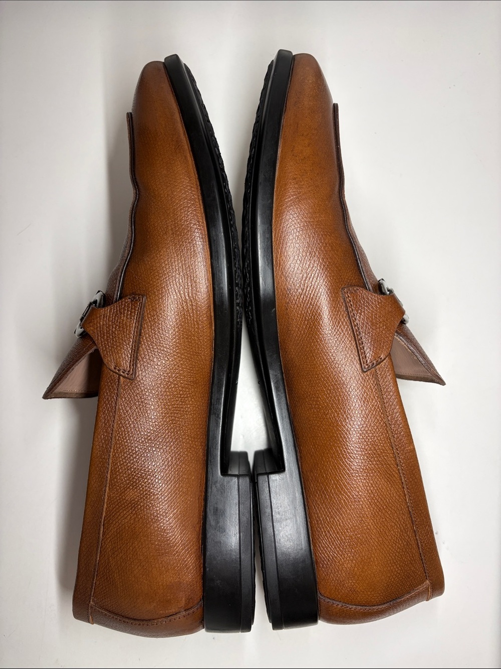 Salvatore Ferragamo Ree Gancini Pebble Calf Leather Loafers Men’s Size US 9.5 E - Picture 13 of 16